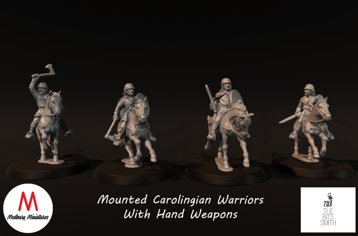 Mounted Carolingian Warriors mit Handwaffen